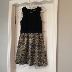Black snake skin party dress